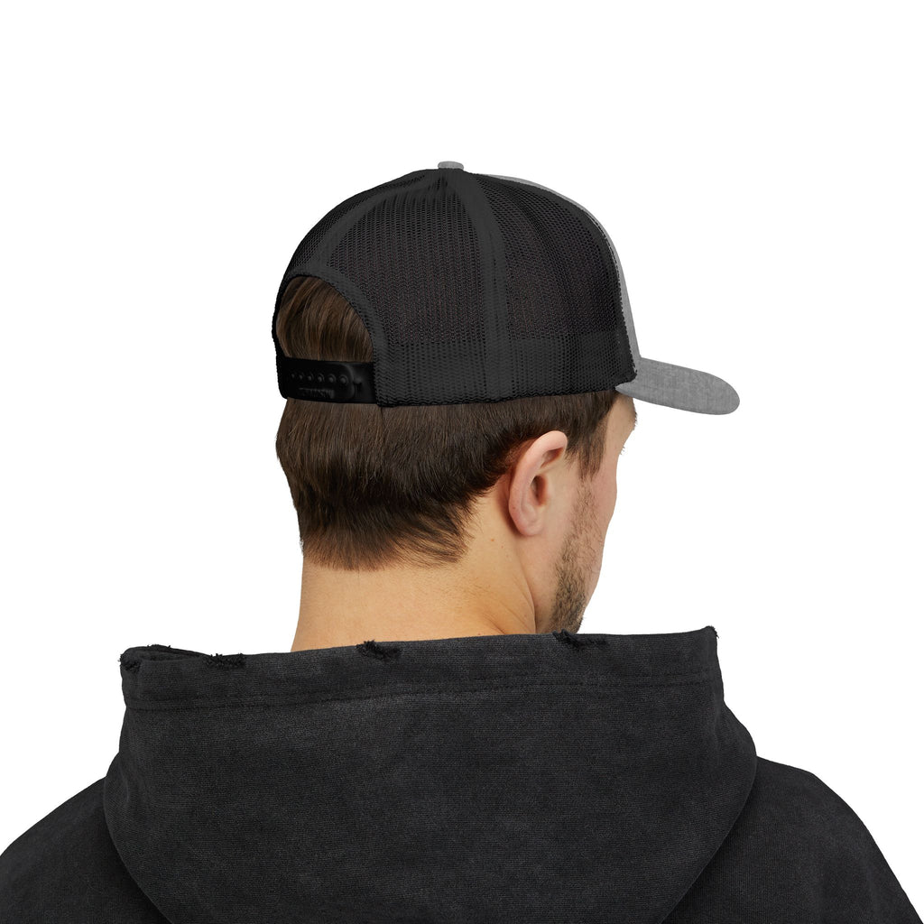 Abstract Sunburst with Quote Trucker Cap | Your Story Isn’t Finished Yet