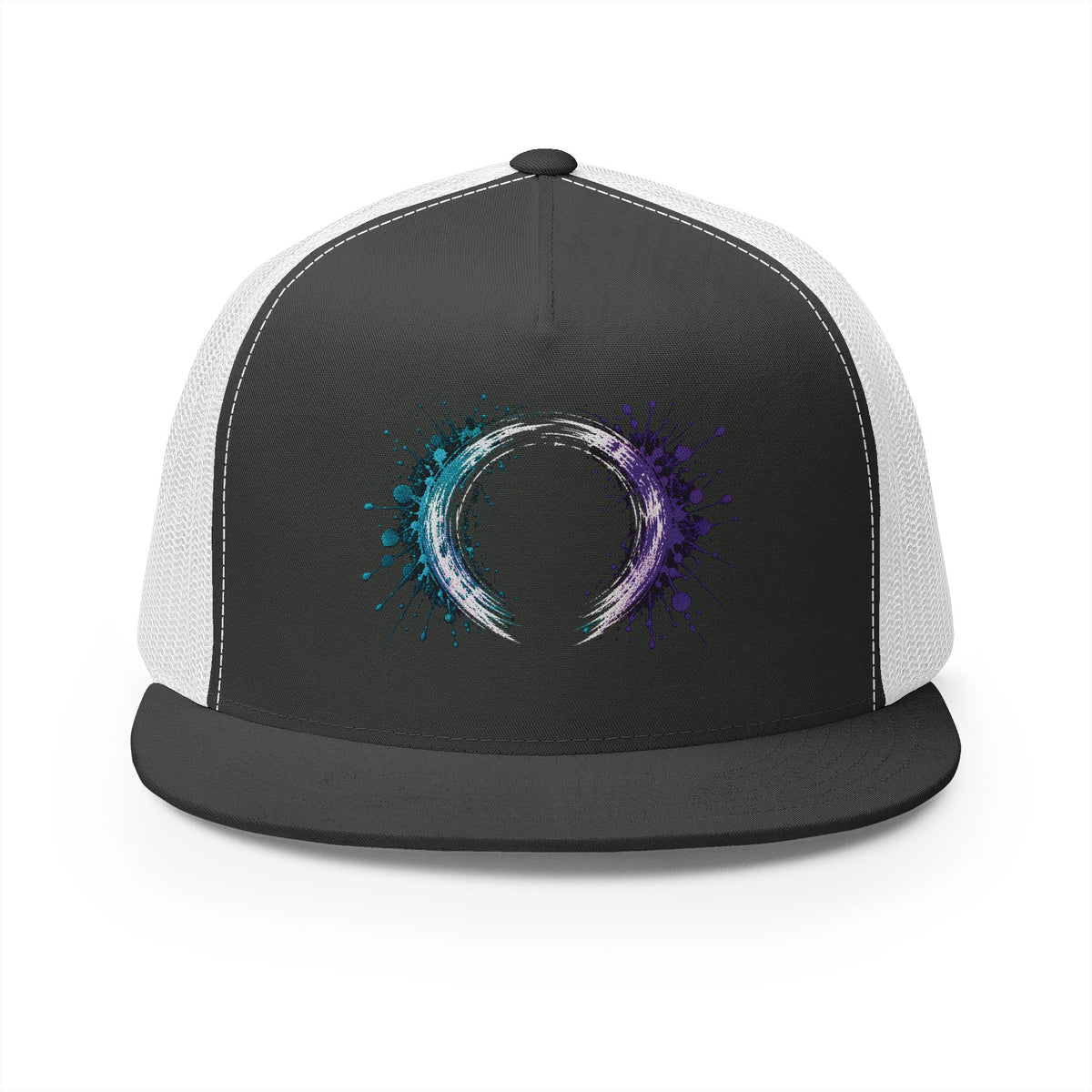 Galaxy Brushstroke Trucker Hat - Cosmic Circle Snapback