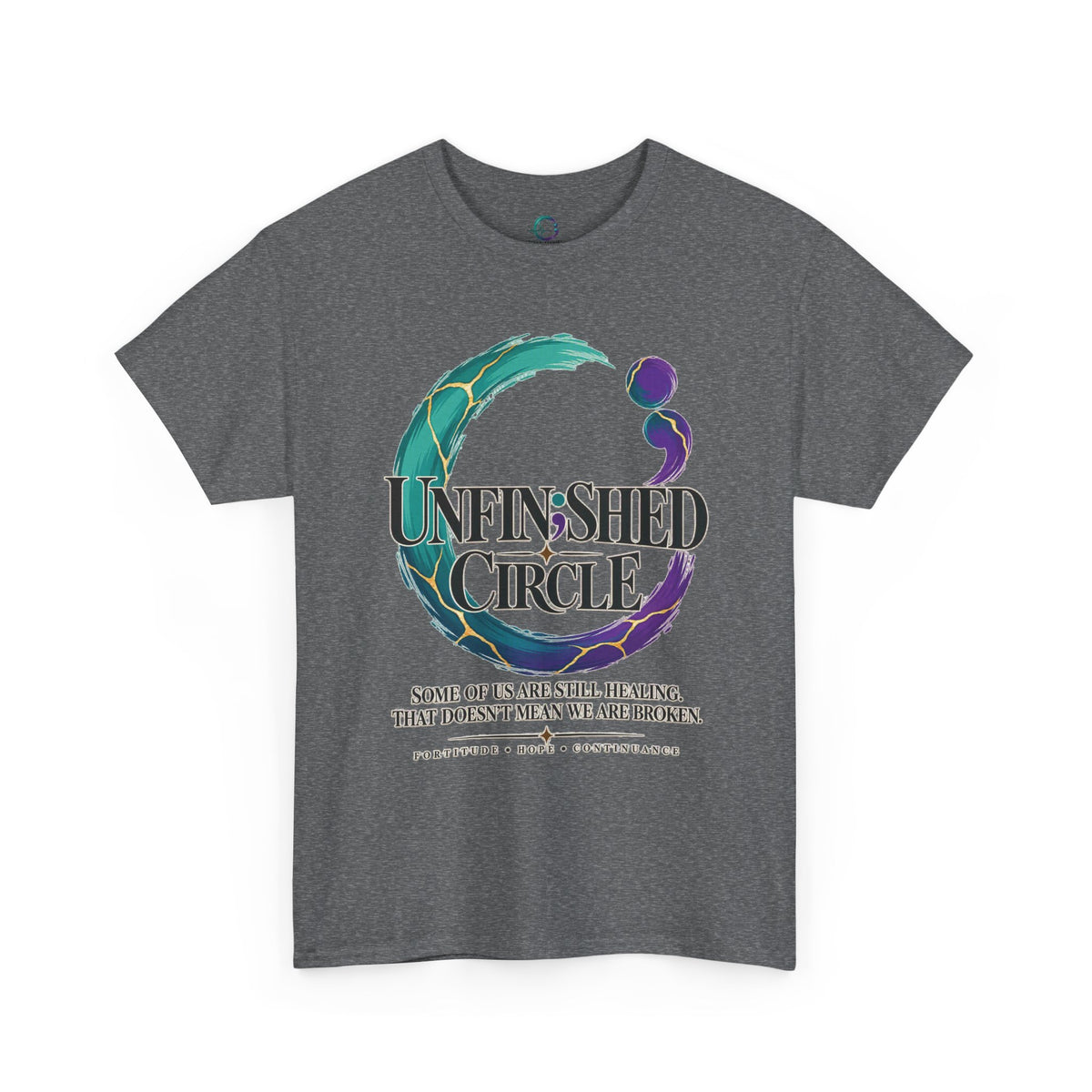 Unfinished Circle Tee | Semicolon Mental Health Awareness, Healing Support Shirt