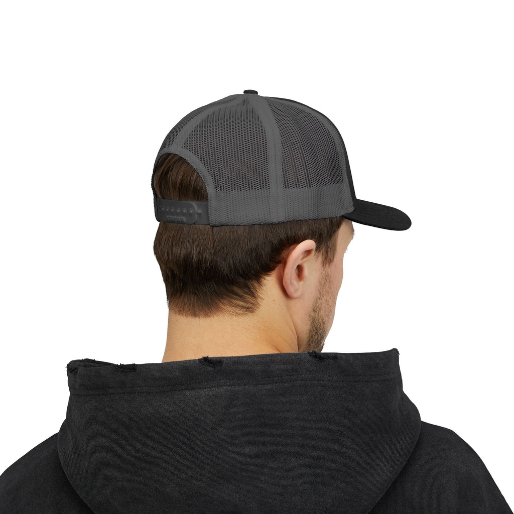 Abstract Sunburst with Quote Trucker Cap | Your Story Isn’t Finished Yet