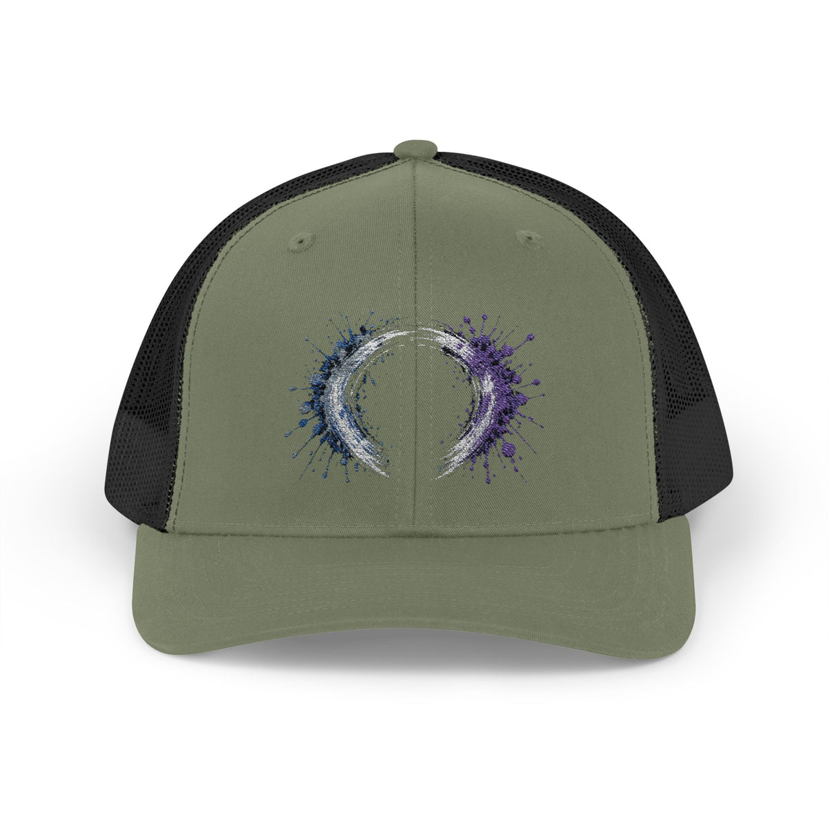Galaxy Crescent Moon Snapback Trucker Cap | Cosmic Night Sky