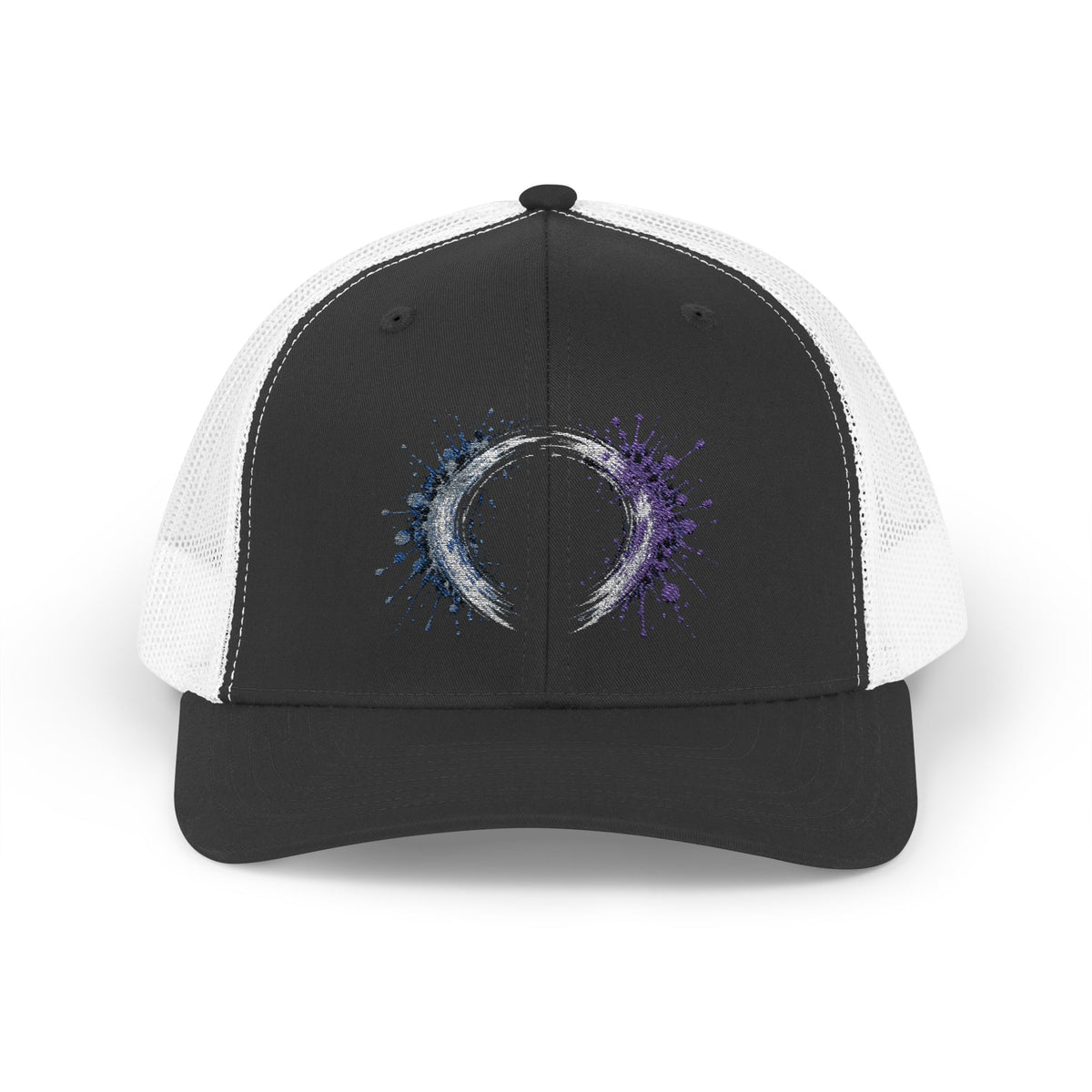 Galaxy Crescent Moon Snapback Trucker Cap | Cosmic Night Sky