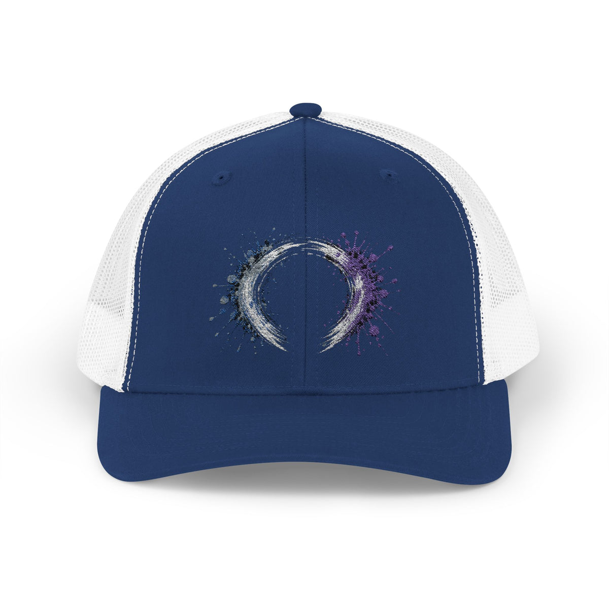Galaxy Crescent Moon Snapback Trucker Cap | Cosmic Night Sky