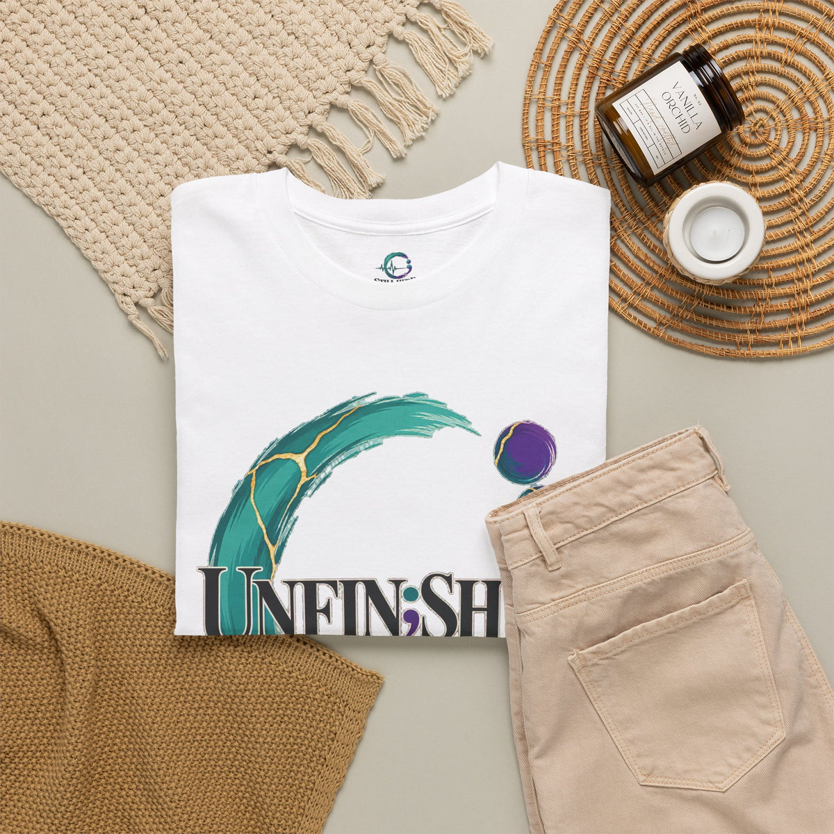 Unfinished Circle Tee | Semicolon Mental Health Awareness, Healing Support Shirt