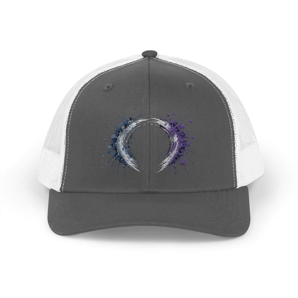Galaxy Crescent Moon Snapback Trucker Cap | Cosmic Night Sky