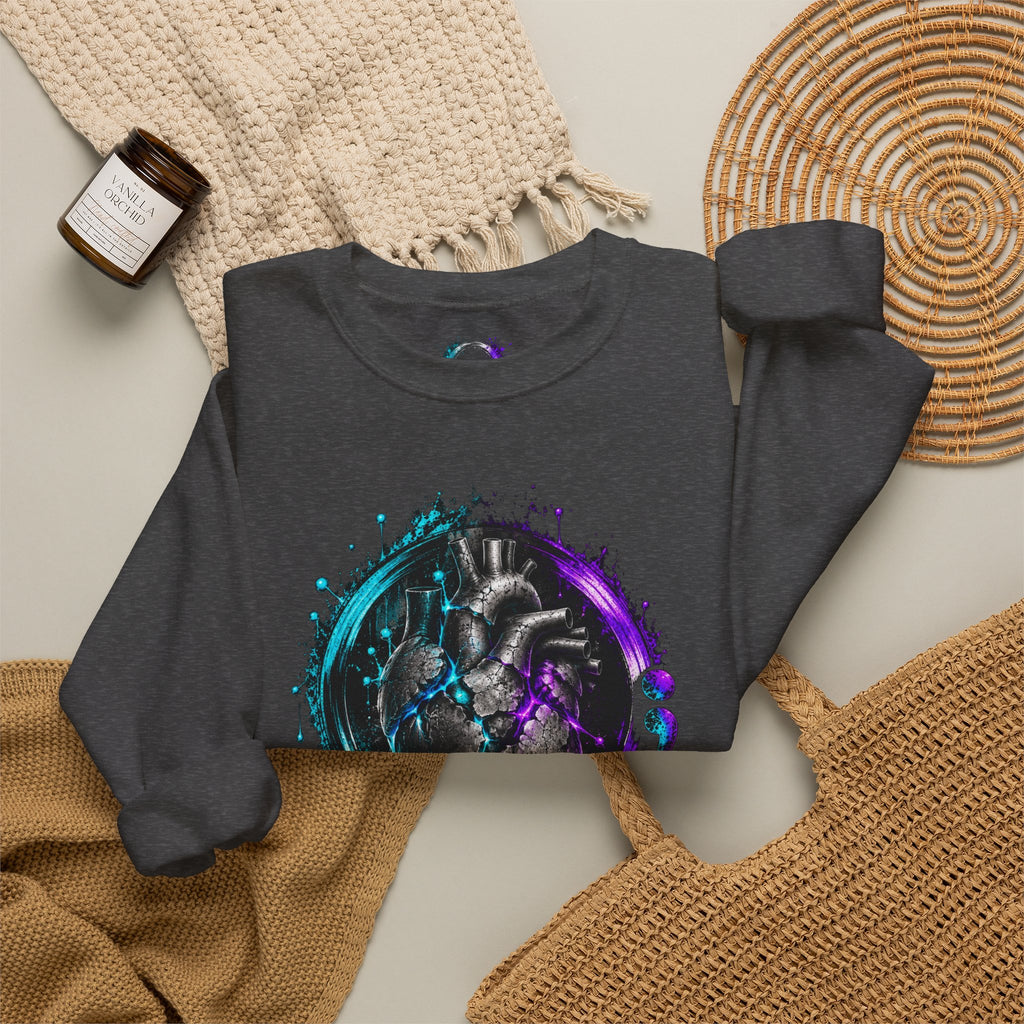 Bleeding Heart Illustration Sweatshirt | Your Story Isn't Finished Yet, Inspirational Crewneck