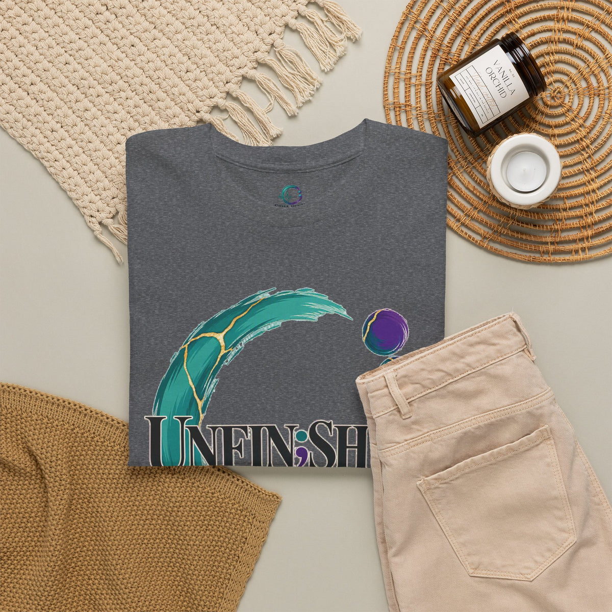 Unfinished Circle Tee | Semicolon Mental Health Awareness, Healing Support Shirt