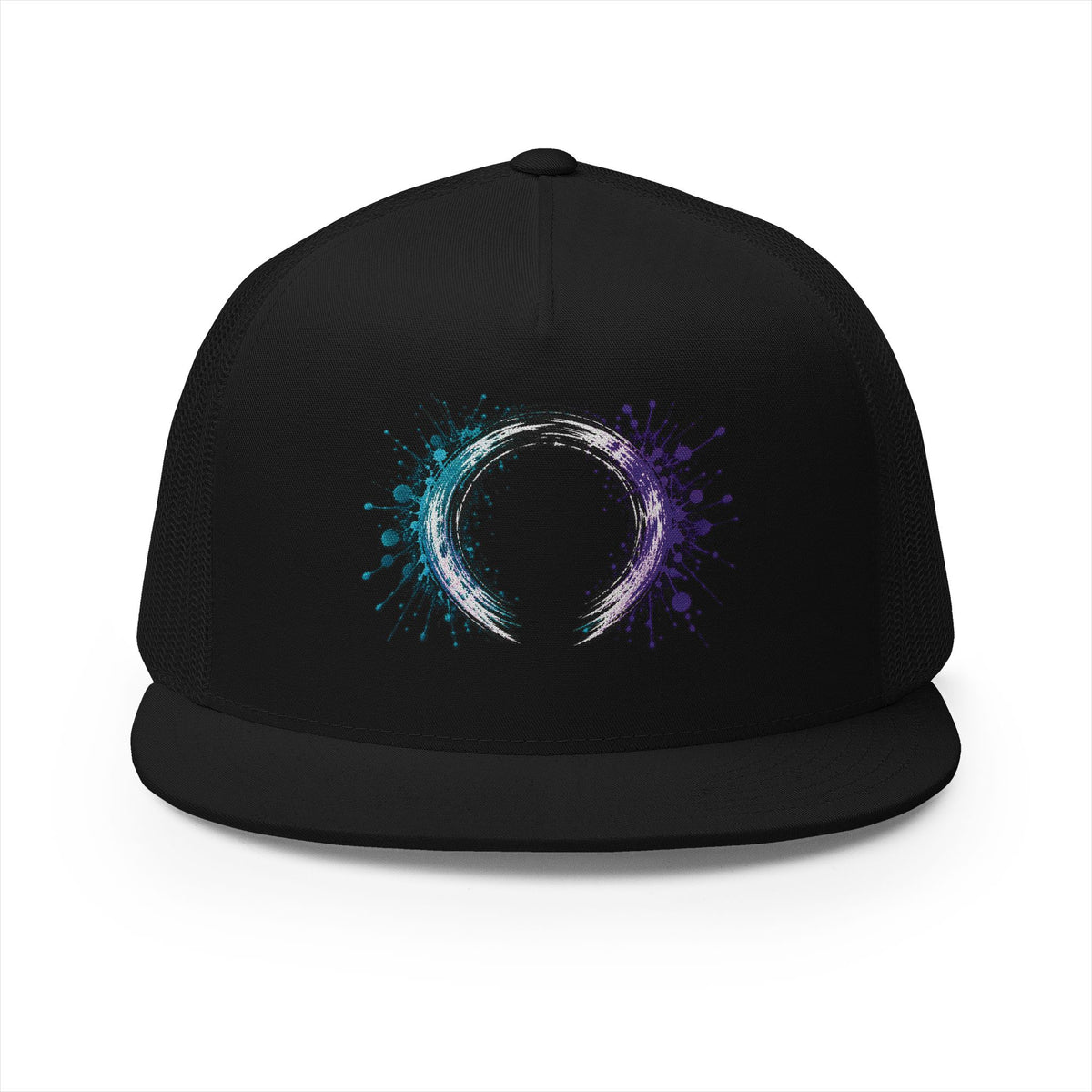 Galaxy Brushstroke Trucker Hat - Cosmic Circle Snapback