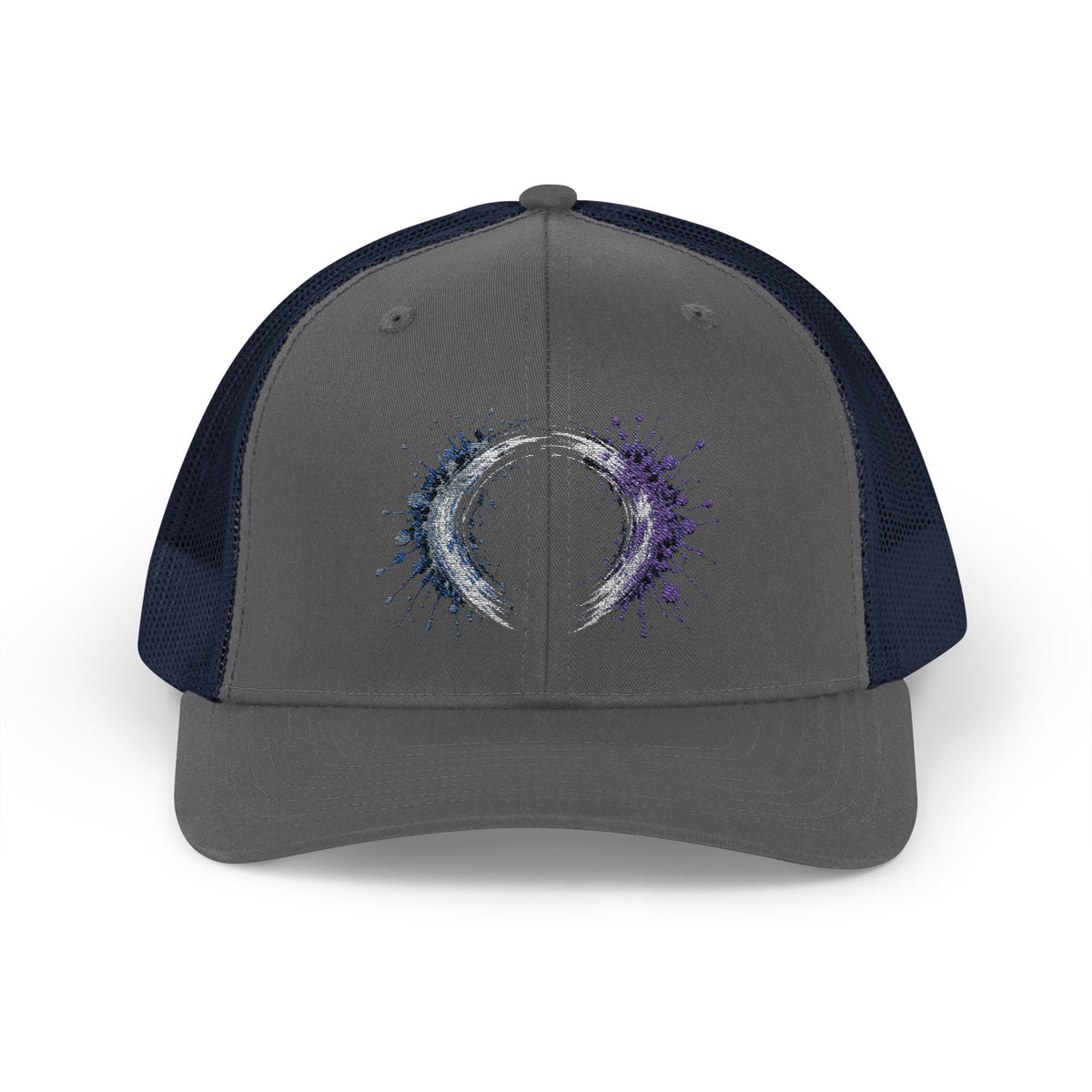 Galaxy Crescent Moon Snapback Trucker Cap | Cosmic Night Sky