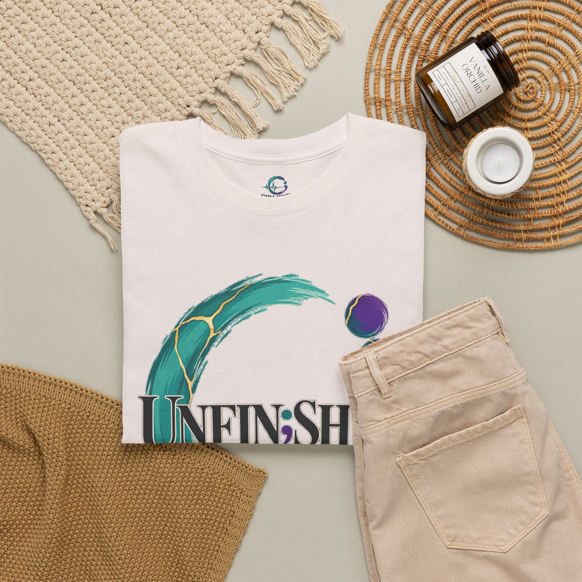 Unfinished Circle Tee | Semicolon Mental Health Awareness, Healing Support Shirt