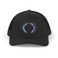 Galaxy Crescent Moon Snapback Trucker Cap | Cosmic Night Sky