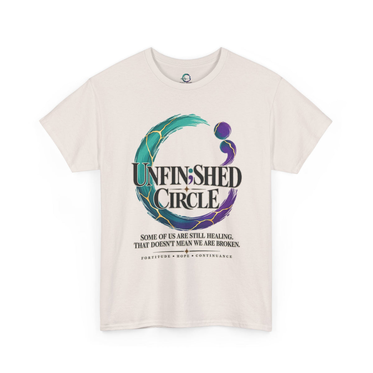 Unfinished Circle Tee | Semicolon Mental Health Awareness, Healing Support Shirt