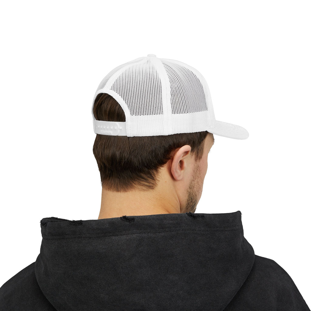 Abstract Sunburst with Quote Trucker Cap | Your Story Isn’t Finished Yet