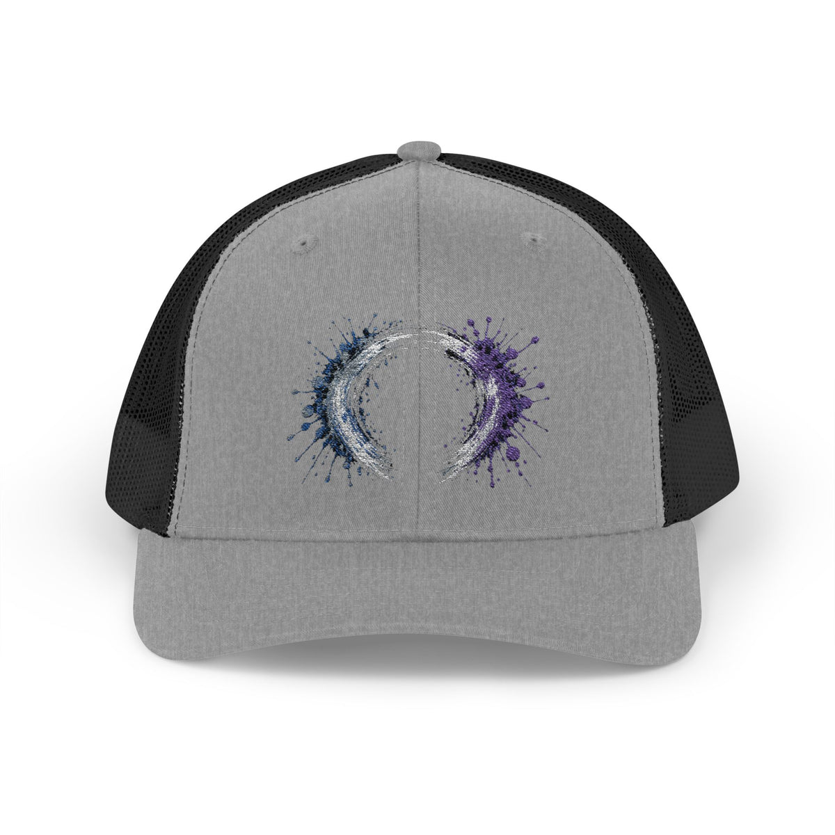 Galaxy Crescent Moon Snapback Trucker Cap | Cosmic Night Sky
