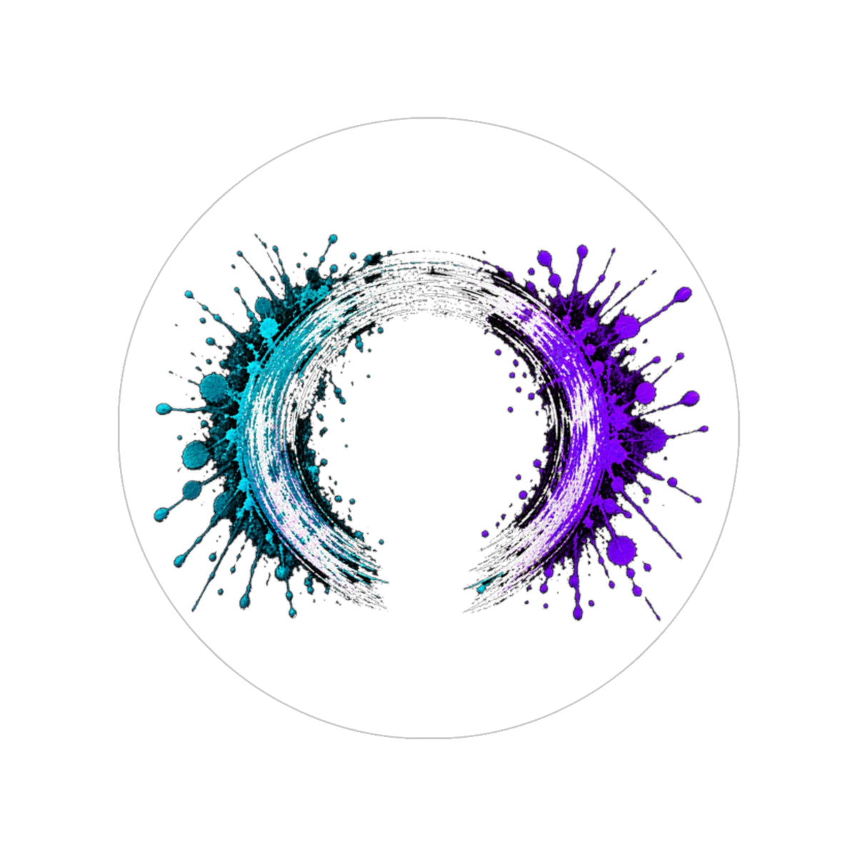 Transparent Outdoor Stickers, Round, 1pcs