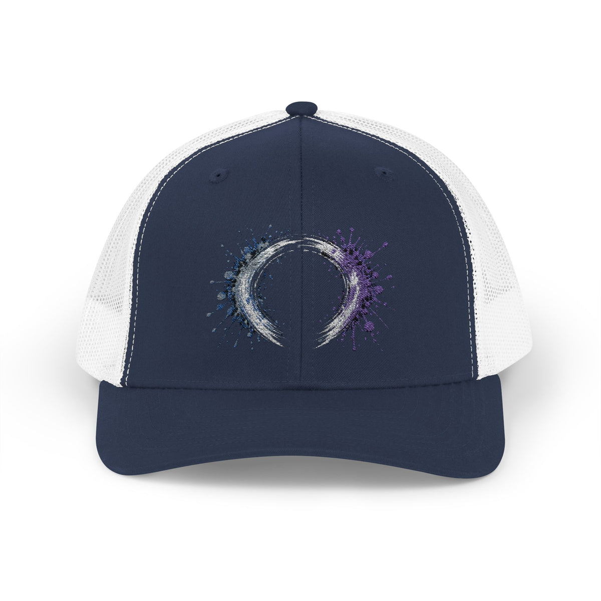 Galaxy Crescent Moon Snapback Trucker Cap | Cosmic Night Sky