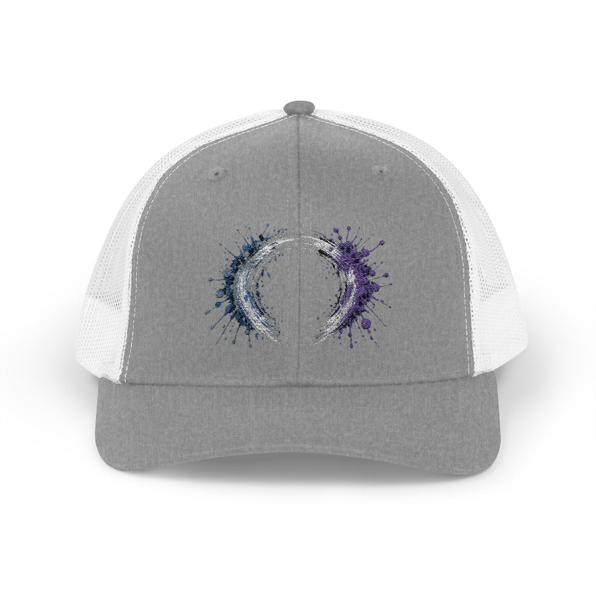 Galaxy Crescent Moon Snapback Trucker Cap | Cosmic Night Sky