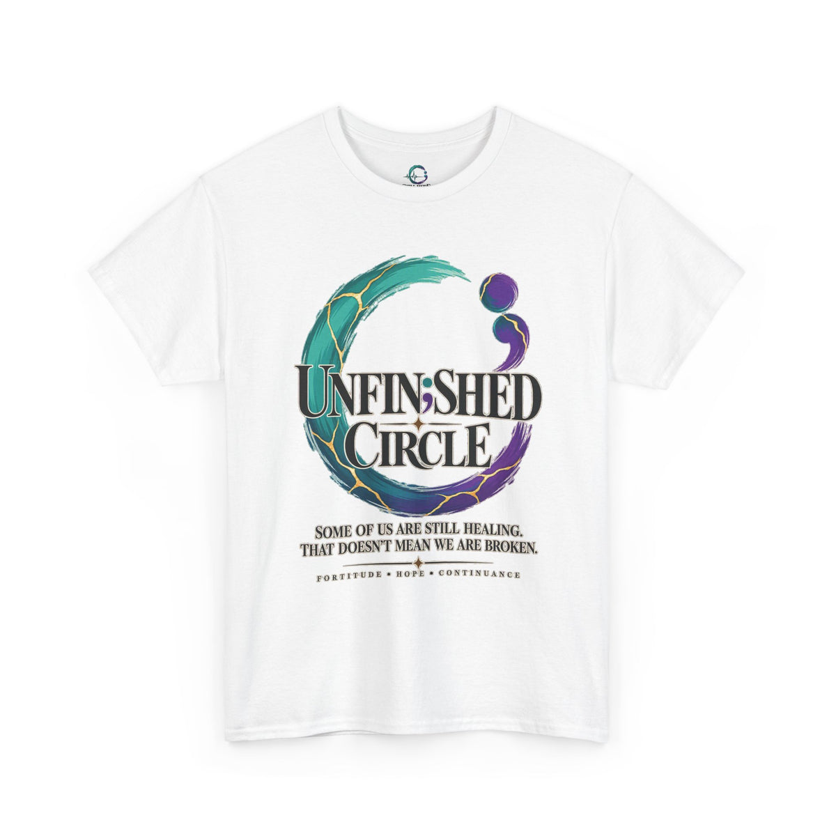 Unfinished Circle Tee | Semicolon Mental Health Awareness, Healing Support Shirt