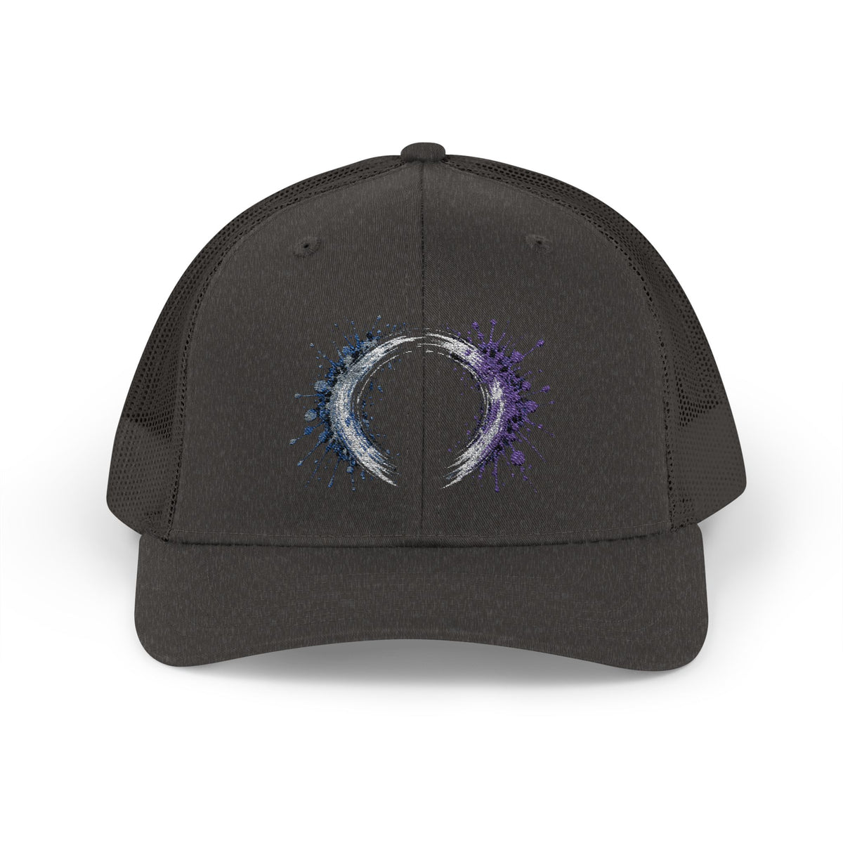 Galaxy Crescent Moon Snapback Trucker Cap | Cosmic Night Sky