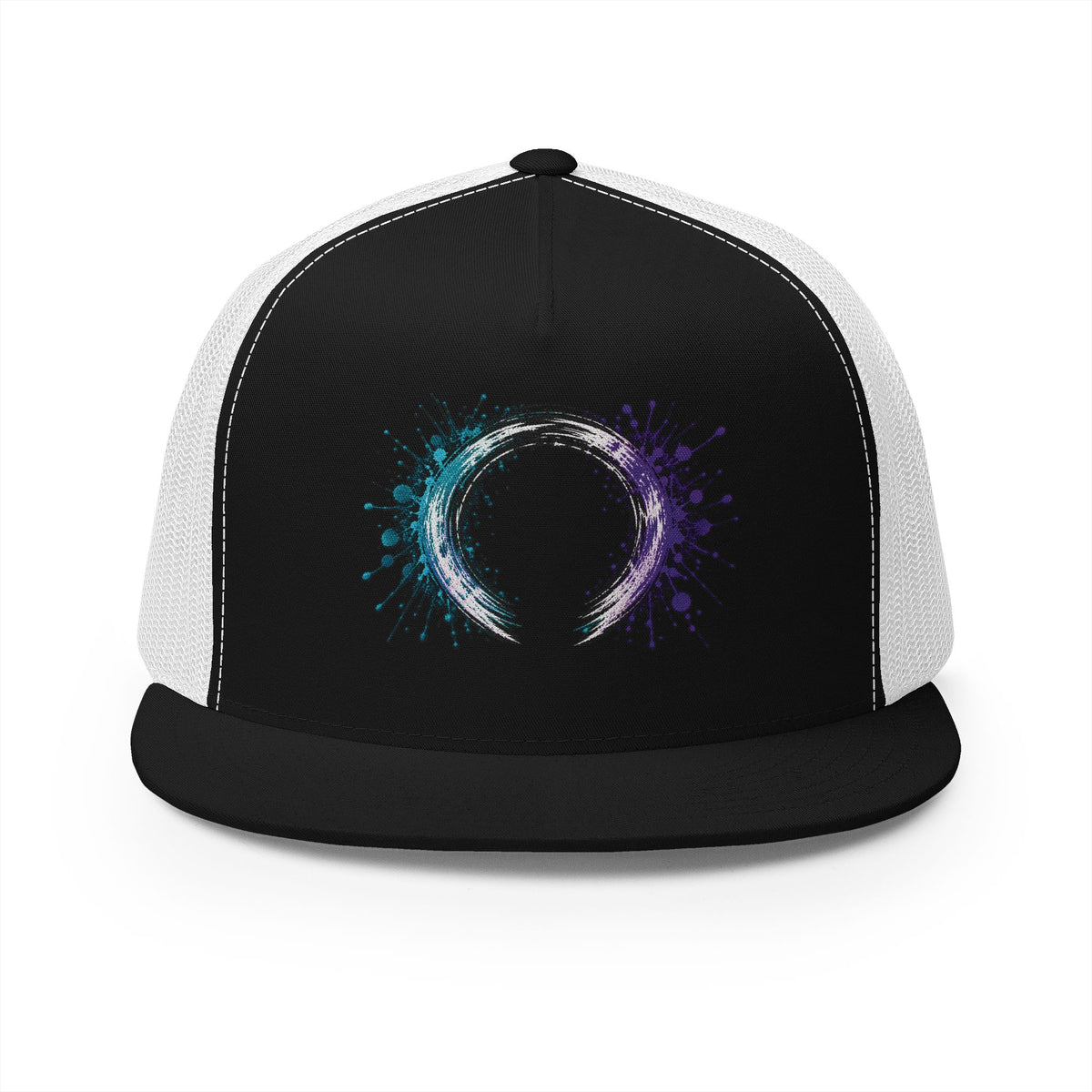 Galaxy Brushstroke Trucker Hat - Cosmic Circle Snapback