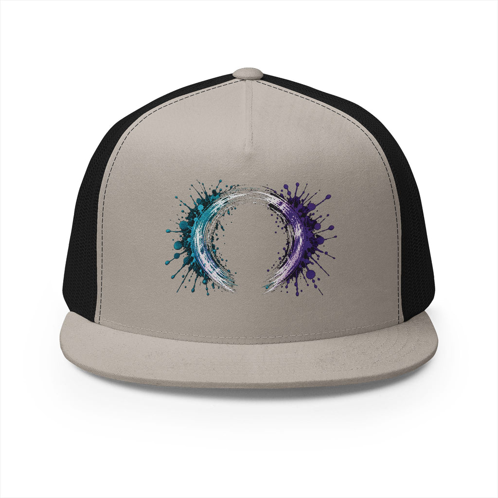 Galaxy Brushstroke Trucker Hat - Cosmic Circle Snapback