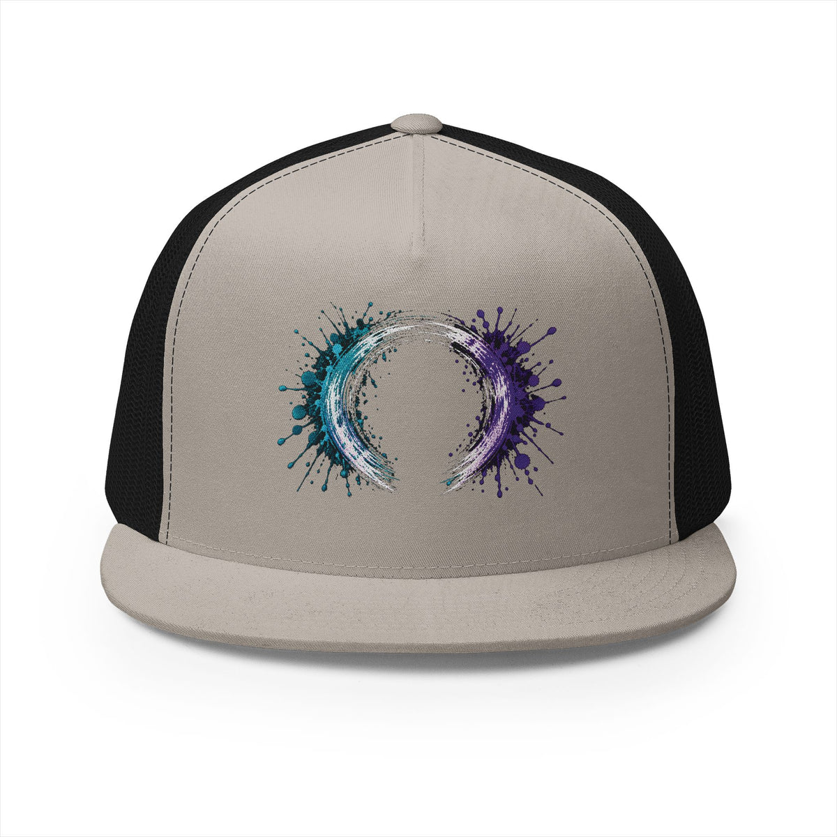 Galaxy Brushstroke Trucker Hat - Cosmic Circle Snapback