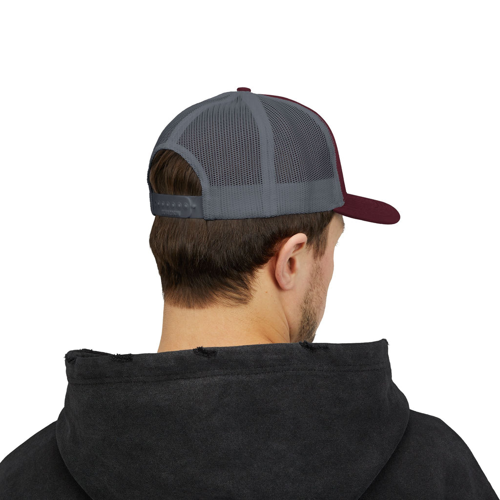 Abstract Sunburst with Quote Trucker Cap | Your Story Isn’t Finished Yet