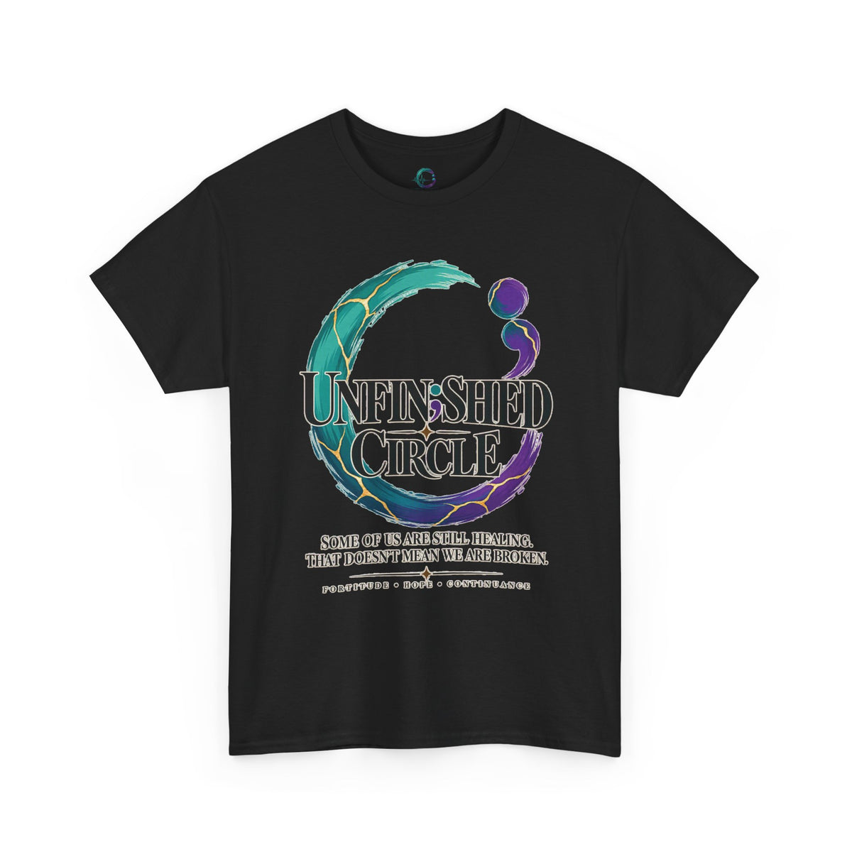 Unfinished Circle Tee | Semicolon Mental Health Awareness, Healing Support Shirt