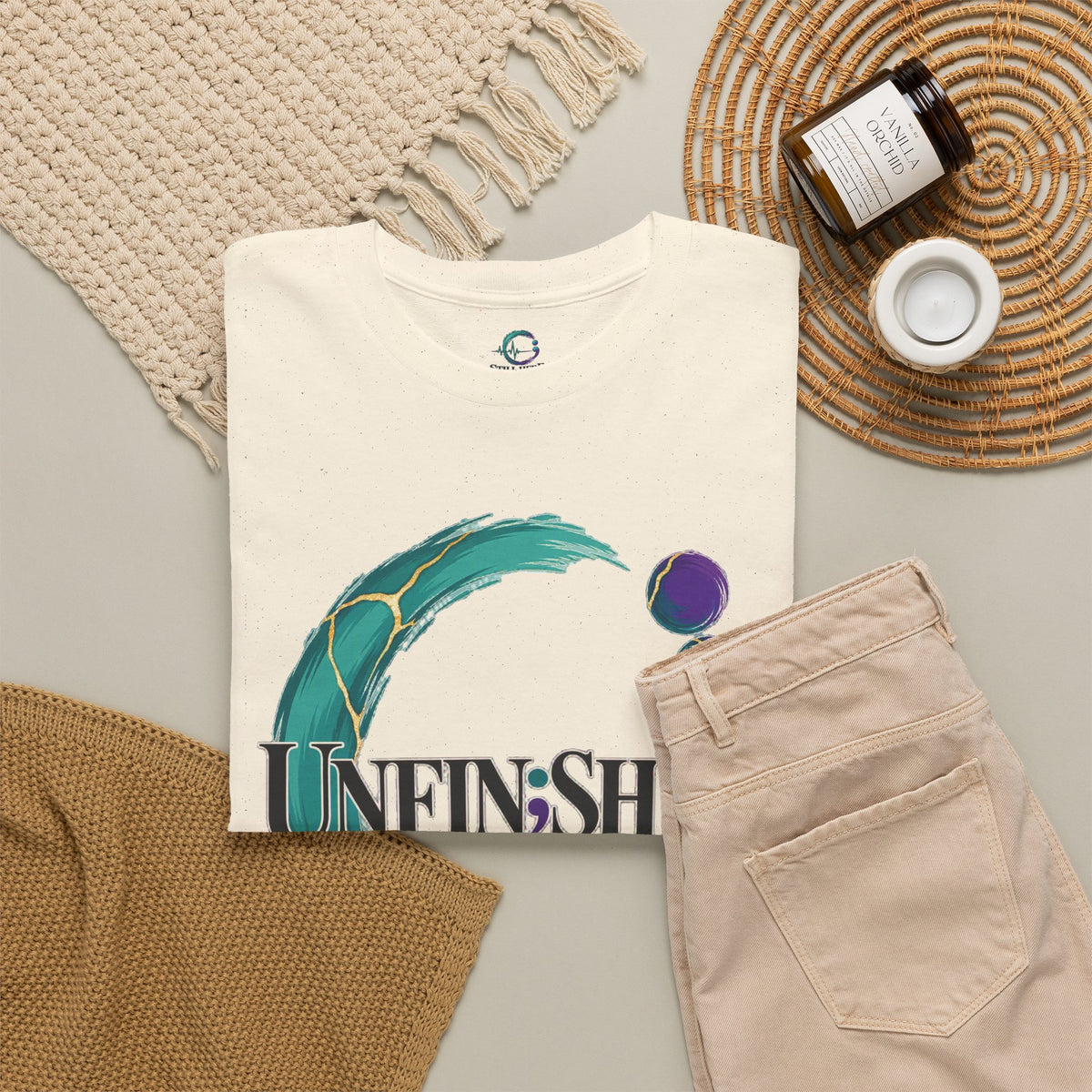 Unfinished Circle Tee | Semicolon Mental Health Awareness, Healing Support Shirt