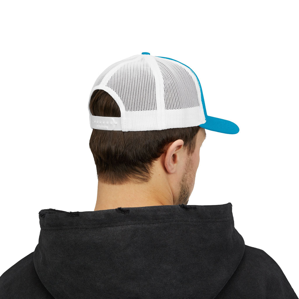 Abstract Sunburst with Quote Trucker Cap | Your Story Isn’t Finished Yet