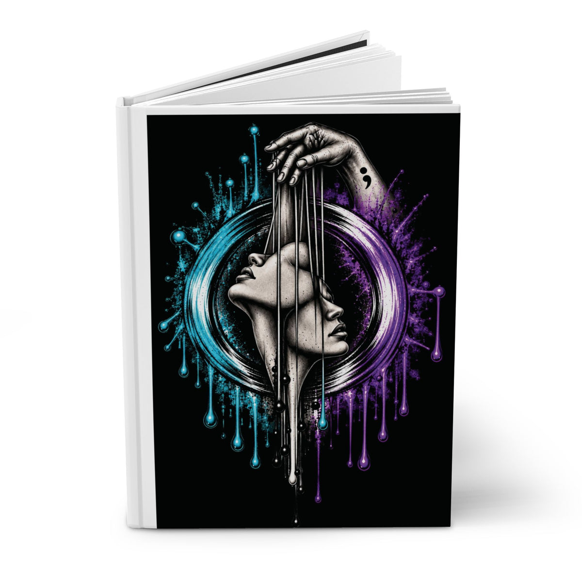 Hardcover Journal — Cosmic Duality Art Notebook (Matte)
