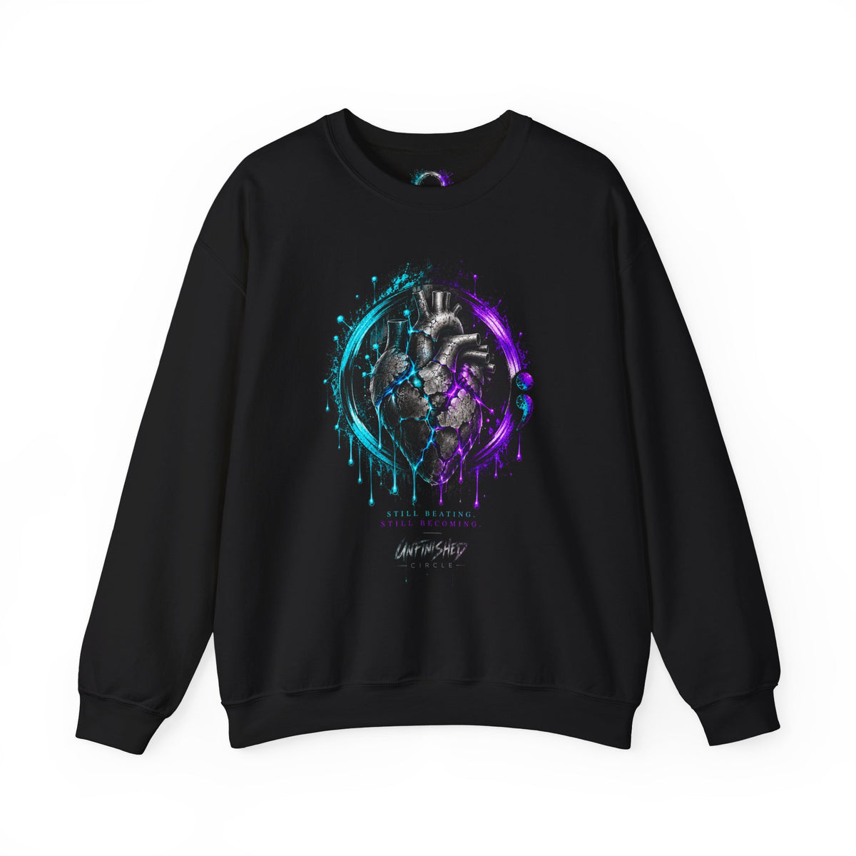 Bleeding Heart Illustration Sweatshirt | Your Story Isn't Finished Yet, Inspirational Crewneck