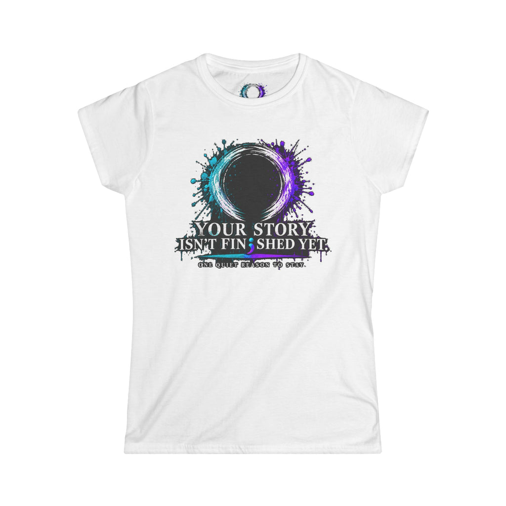 Women's "FIN;SHED"White Tee