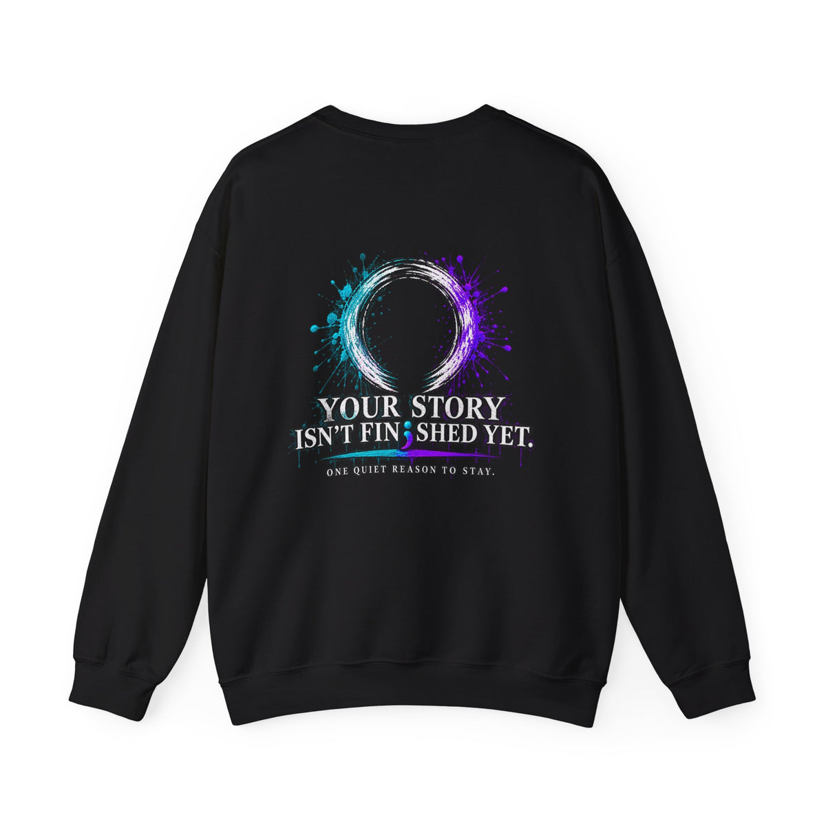 Bleeding Heart Illustration Sweatshirt | Your Story Isn't Finished Yet, Inspirational Crewneck
