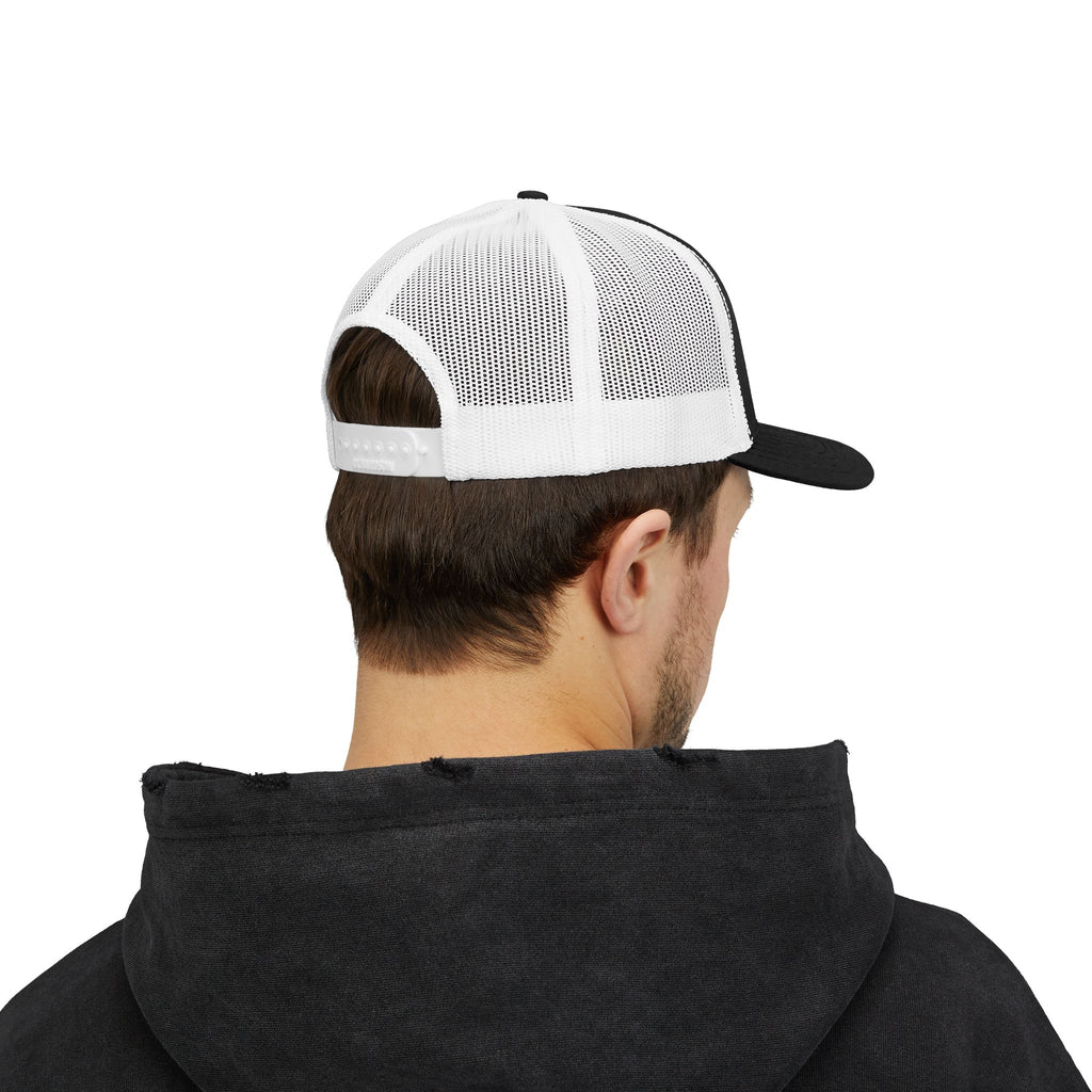 Abstract Sunburst with Quote Trucker Cap | Your Story Isn’t Finished Yet