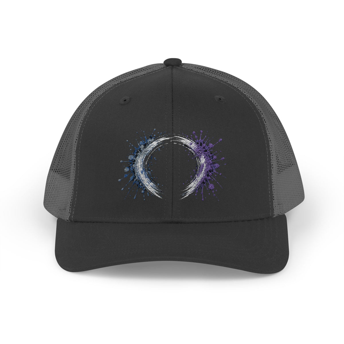 Galaxy Crescent Moon Snapback Trucker Cap | Cosmic Night Sky