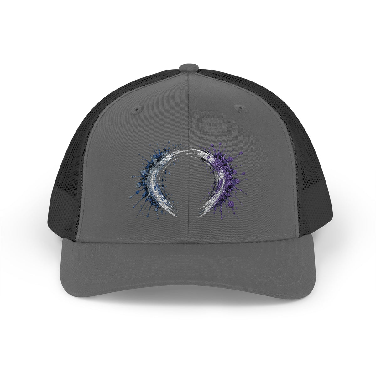 Galaxy Crescent Moon Snapback Trucker Cap | Cosmic Night Sky
