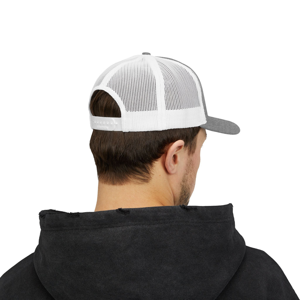 Abstract Sunburst with Quote Trucker Cap | Your Story Isn’t Finished Yet