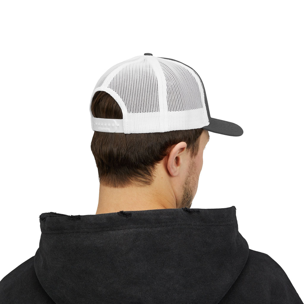 Abstract Sunburst with Quote Trucker Cap | Your Story Isn’t Finished Yet
